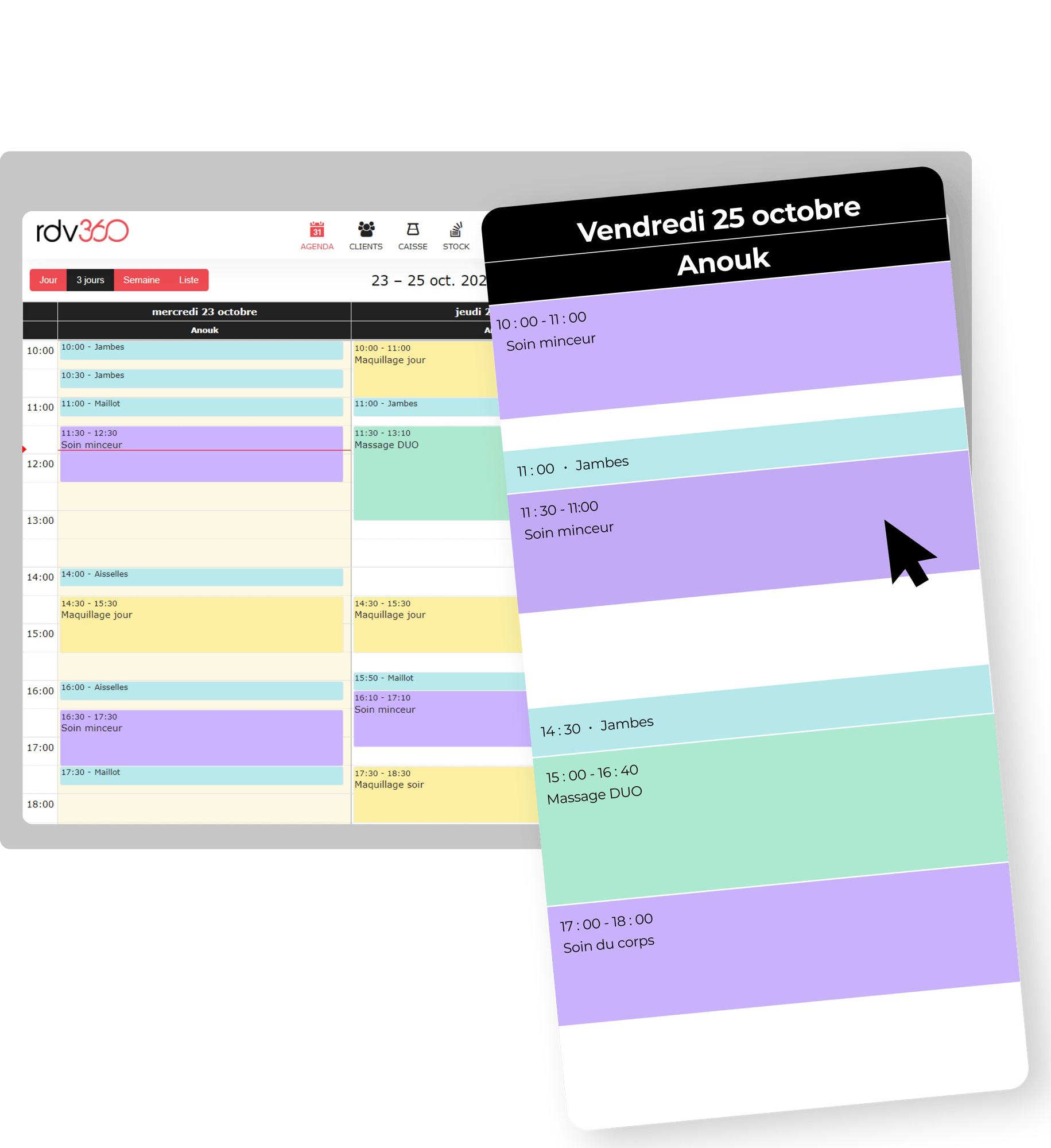 Agenda en ligne logiciel RDV360